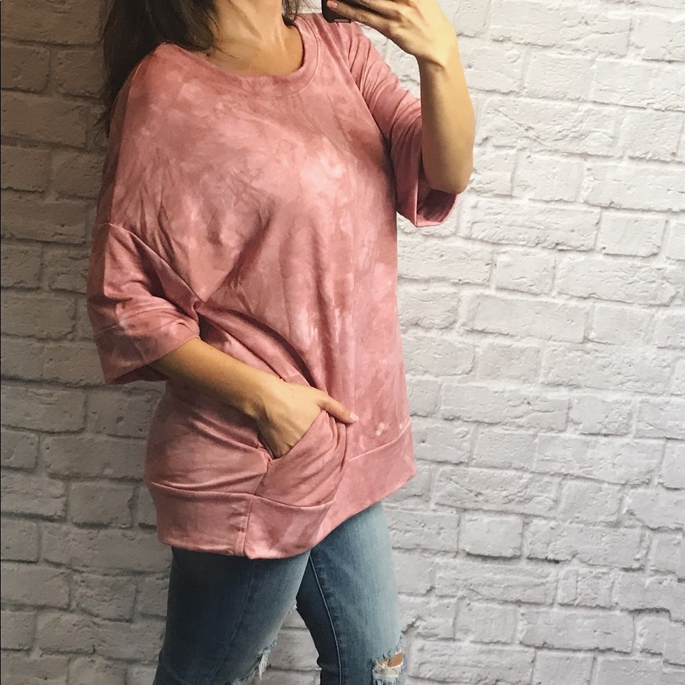 LAST ONE//Loose Fit Tie Dye Pocket Shirt - Picture 3 of 5